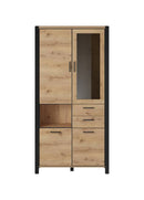 Aktiv 13 Tall Display Cabinet 100cm in Oak Taurus