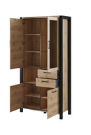 Aktiv 13 Tall Display Cabinet 100cm in Oak Taurus