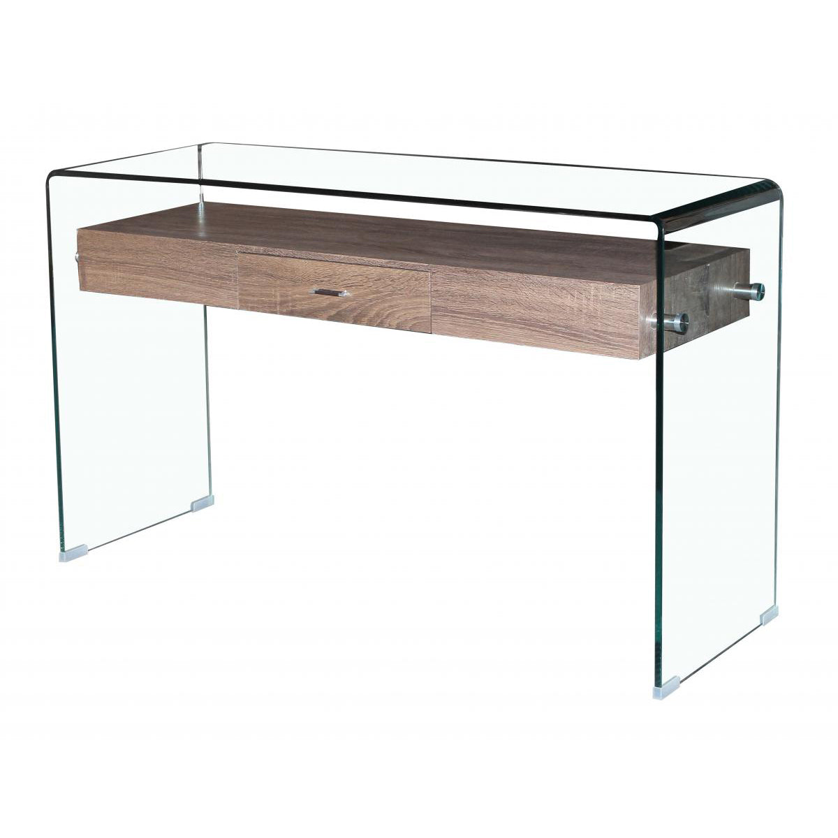 Angola Clear Console Table with Drawer - 1250W x 400D x 760H