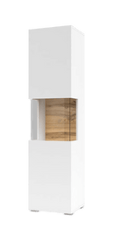 Ava 05 Tall Display Cabinet in White Matt