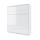 BC-13 Vertical Wall Bed Concept in White Gloss [EU Super King]