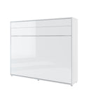 BC-14 Horizontal Wall Bed Concept in White Gloss [EU King Size]