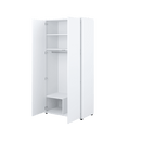 Bed Concept BC-20 Hinged Door Wardrobe 101cm in White Gloss