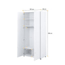 Bed Concept BC-20 Hinged Door Wardrobe 101cm in White Gloss