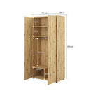 Bed Concept BC-20 Hinged Door Wardrobe in Oak Artisan