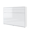 BC-04 Horizontal Wall Bed Concept in White Gloss [EU Double]