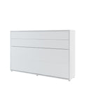 BC-05 Horizontal Wall Bed Concept in White Matt [EU Large Single]