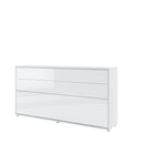 BC-06 Horizontal Wall Bed Concept in White Gloss [EU Single]