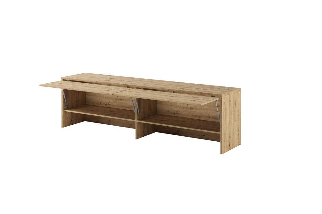 BC-09 Over Bed Unit for Horizontal Wall Bed Concept in Oak Artisan [EU Double]