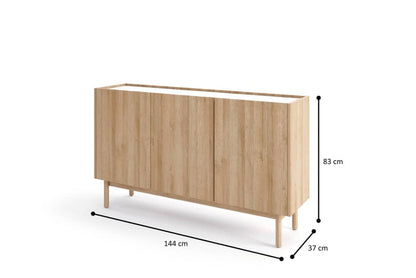 Boho Sideboard Cabinet 144cm in Oak Riviera