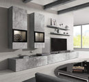 Baros 10 Entertainment Unit in Concrete Grey