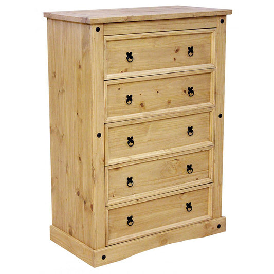 Corona Chest – 5 Drawer Wide