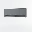 CP-10 Over Bed Unit for Horizontal Wall Bed Concept in Grey Matt [EU Large Single]