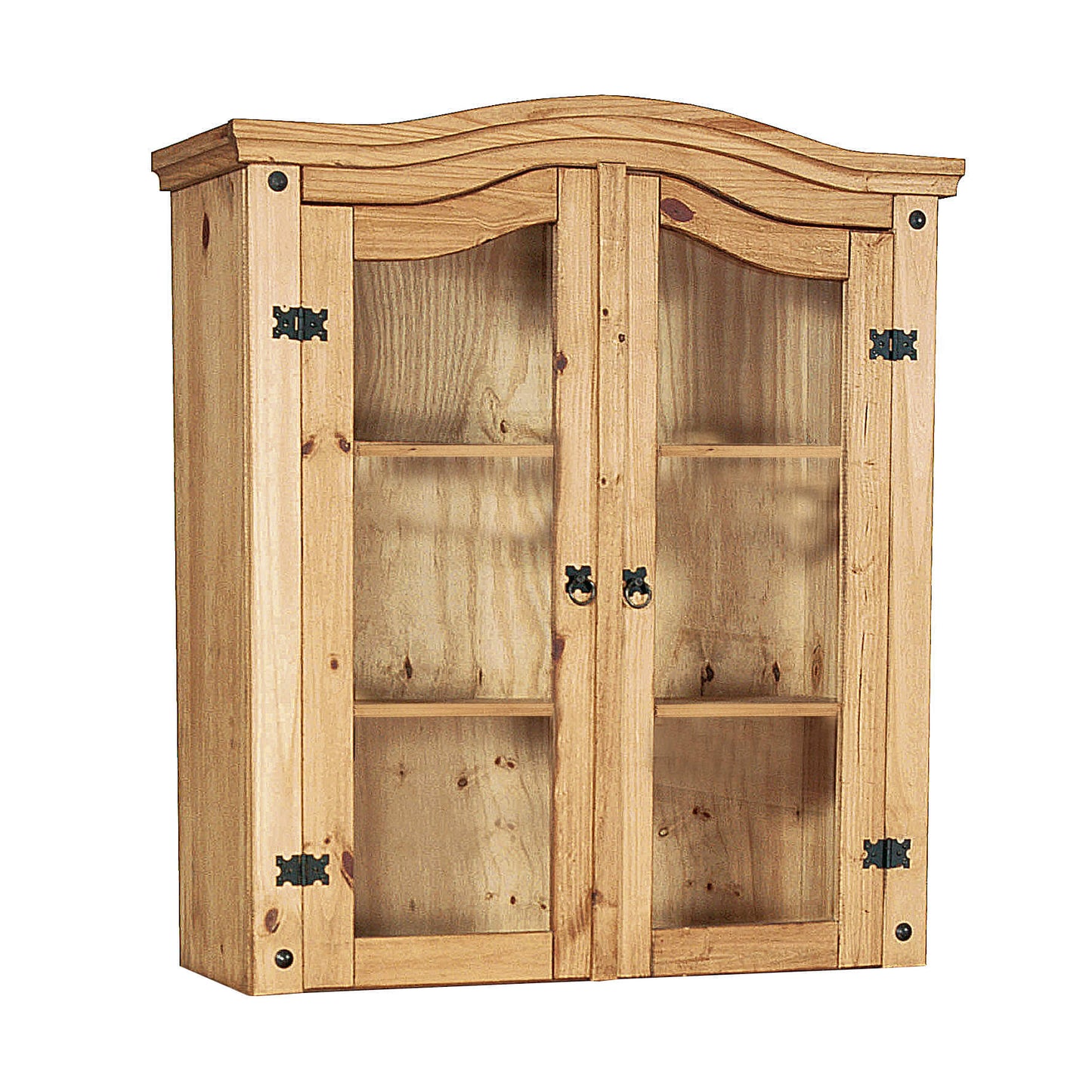 Corona Hutch – 2 Doors (Distressed Solid Waxed Light Pine)