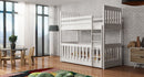 Wooden Bunk Bed Cris with Cot Bed in White Matt with Foam Mattress