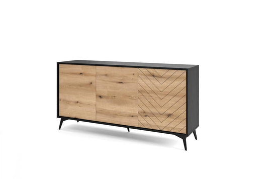 Diamond Large Sideboard Cabinet 154cm in Oak Evoke