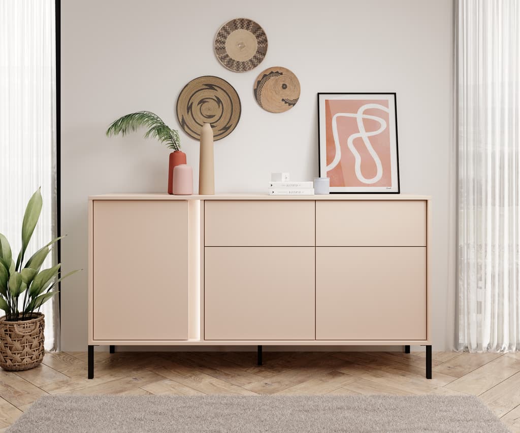 Dast Sideboard Cabinet 154cm [Drawers] in Beige