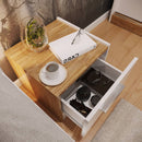 Dentro DT-03P Bedside Cabinet in White Matt