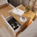 Dentro DT-03L Bedside Cabinet in White Matt