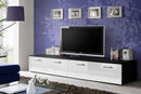 Duo TV Cabinet in Black and White Gloss