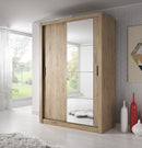 Arti AR-04 Sliding Door Wardrobe 150cm in Oak Shetland