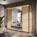 Quant QS-05 Hinged Wardrobe 250cm in Oak Artisan
