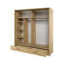 Arti AR-05 Sliding Door Wardrobe 200cm in Oak Artisan