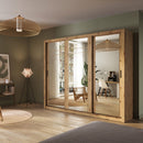 Arti AR-02 Sliding Door Wardrobe 250cm in Oak Artisan