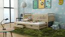 Wooden Bed Galaxy with Trundle and Storage in Pine With Foam/Bonnell Mattress