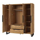Halle Hinged Door Wardrobe 191cm in Oak Wotan