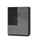 Helio 44 Display Cabinet in Grey Glass