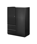 Helio 44 Display Cabinet in Black Glass