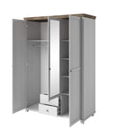 Evora 19 - 3 Door Wardrobe 154cm in Abisko Ash