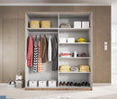 Galaxy Sliding Door Wardrobe in Oak San Remo [Mirror] - 200cm