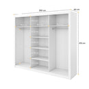 Idea 20 - 3 Sliding Door Wardrobe 250cm in White