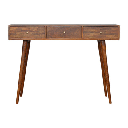 3 Drawer Assorted Chestnut Console