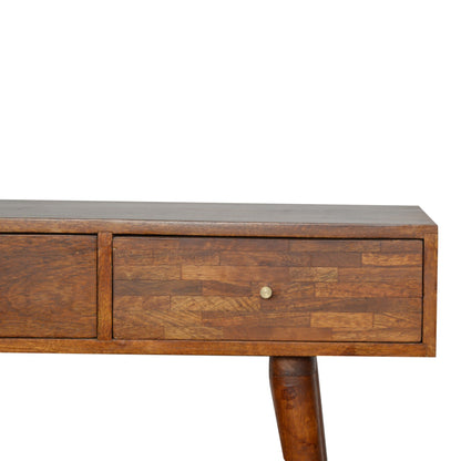 3 Drawer Assorted Chestnut Console