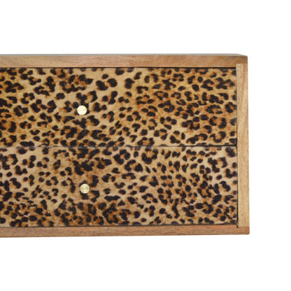 Wall Leopard Print Bedside