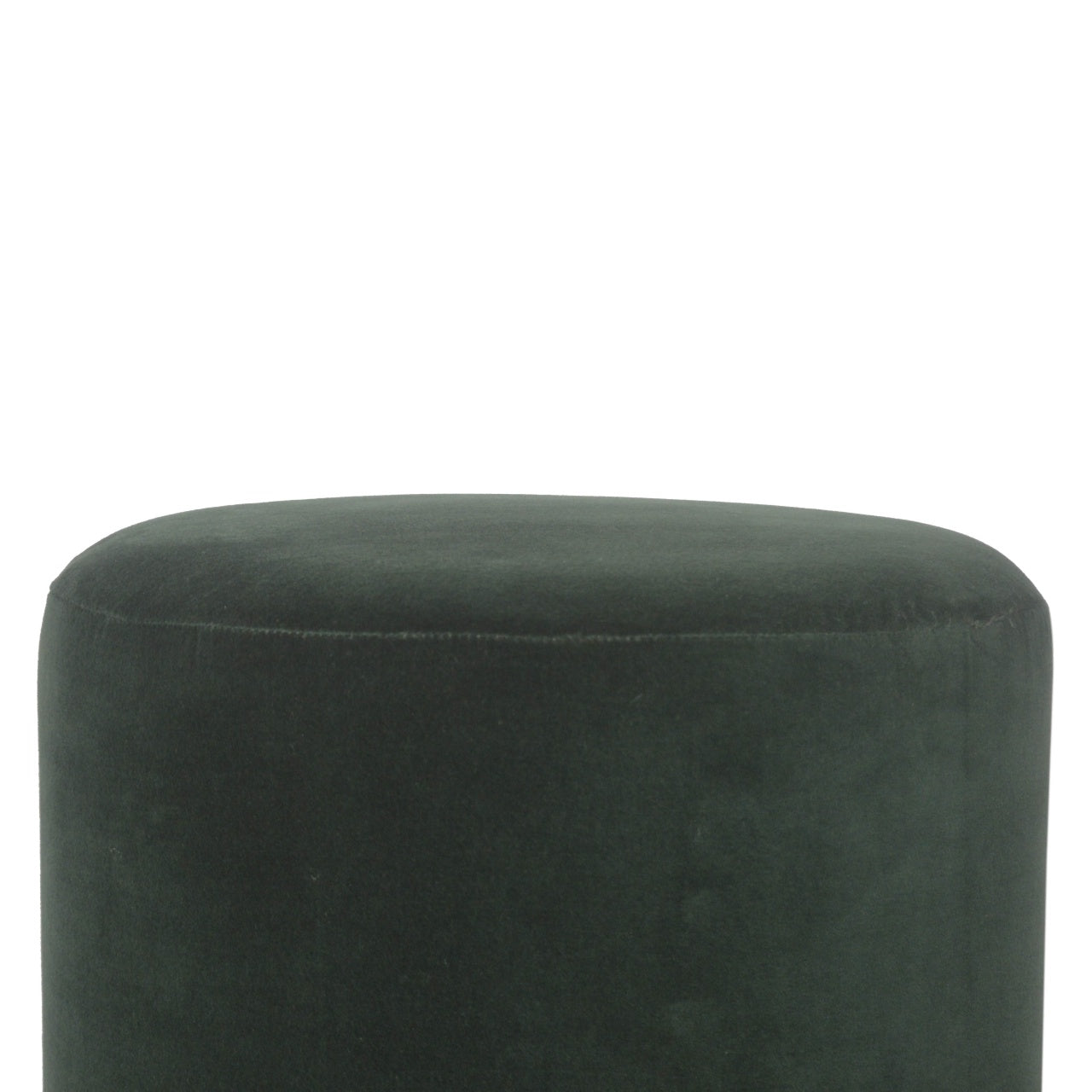 Emerald Footstool with Wood Base