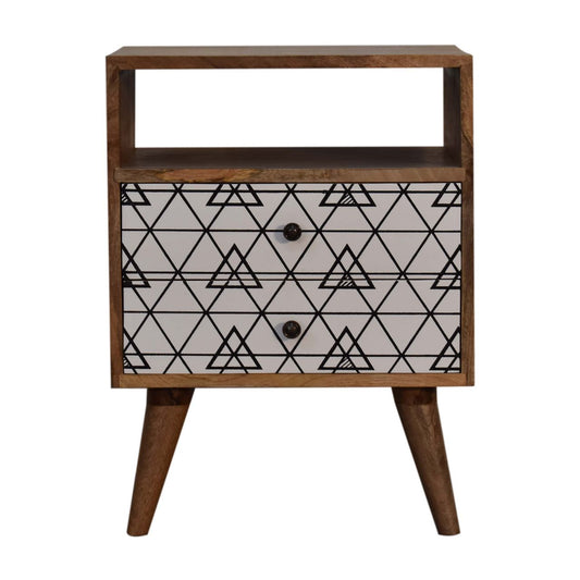 Triangle Print Open Bedside