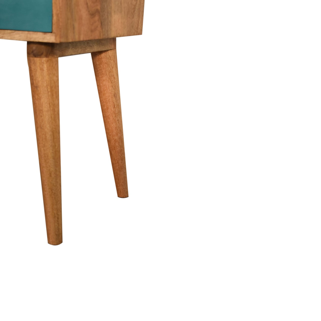 Teal Modern Solid Wood Bedside