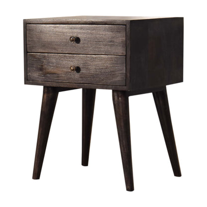 Ash Black Modern Solid Wood Bedside