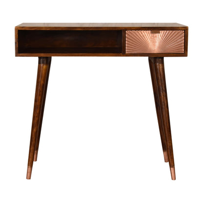 Manila Rose Gold Writing Desk