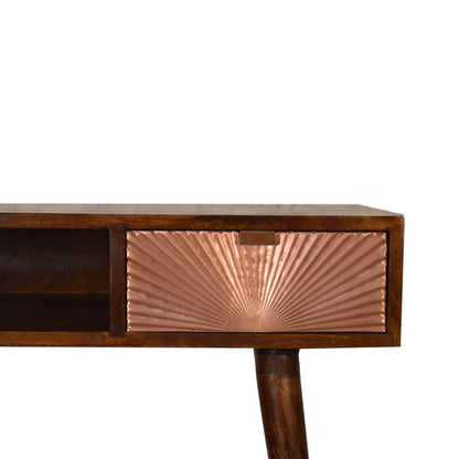 Manila Rose Gold Writing Desk