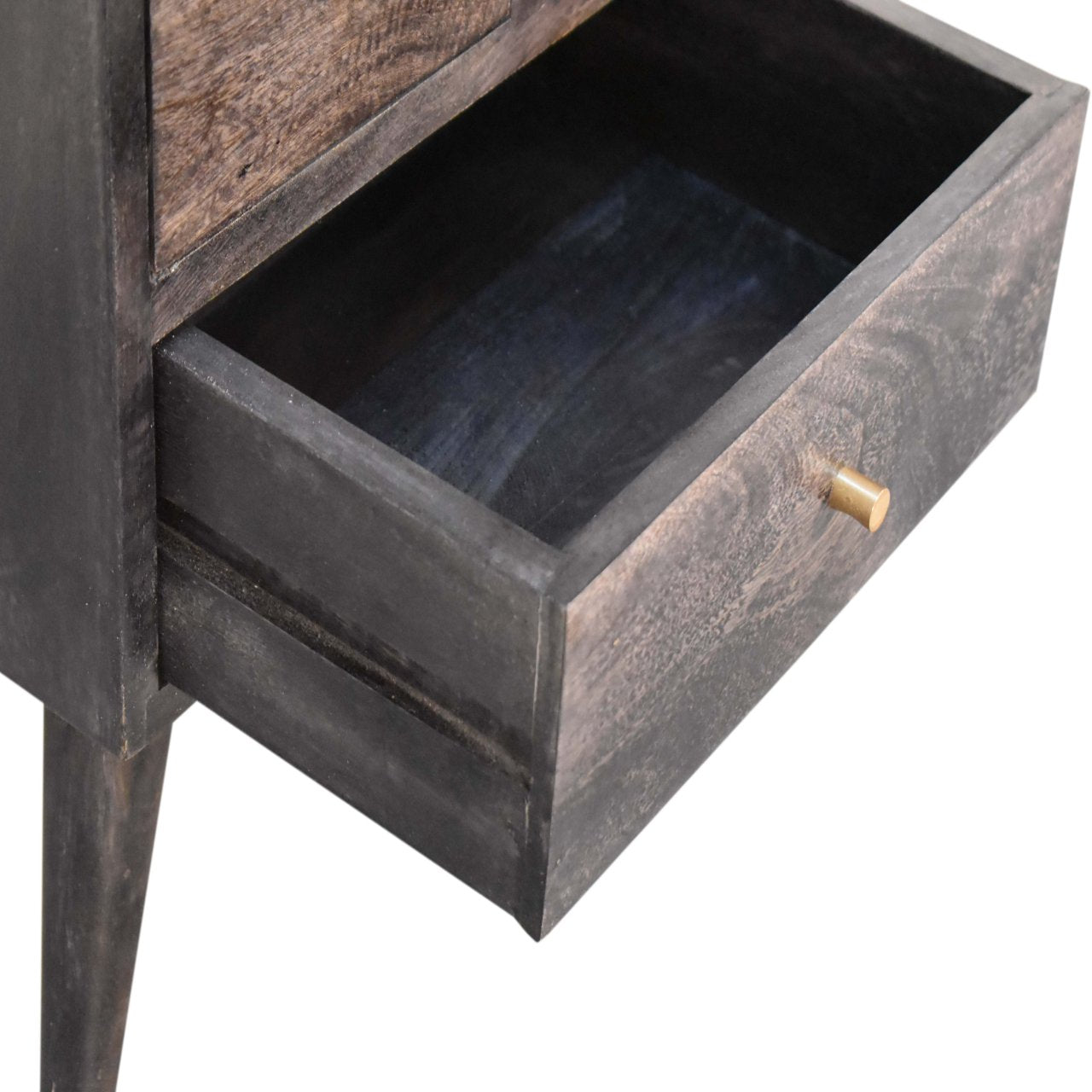 Multi Drawer Ash Black Bedside