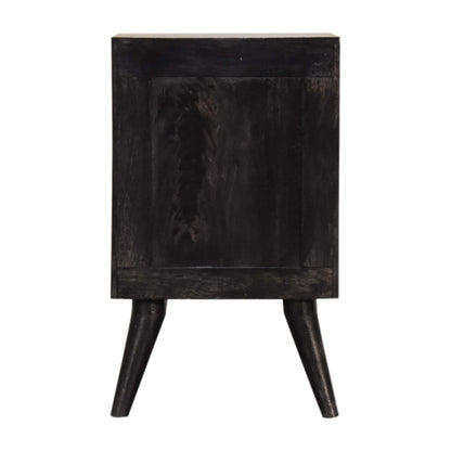 Multi Drawer Ash Black Bedside