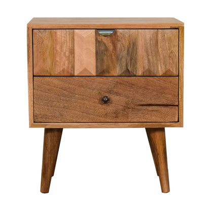 Oak-ish Prism Bedside