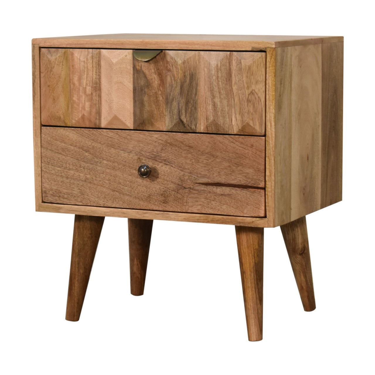 Oak-ish Prism Bedside