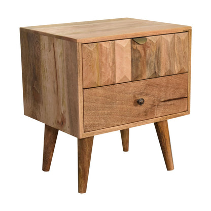 Oak-ish Prism Bedside