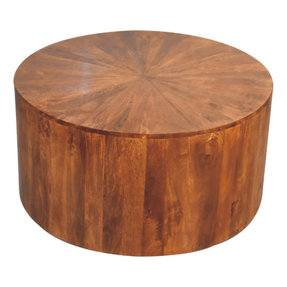 Chestnut Round Wooden Coffee Table